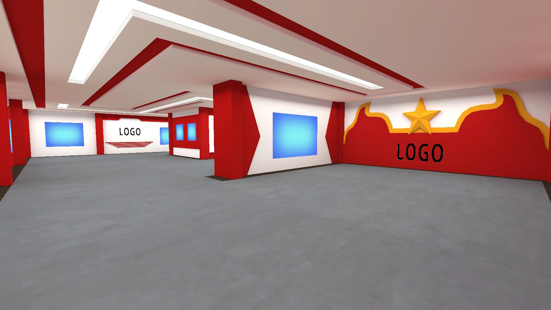 扶貧辦展廳模板